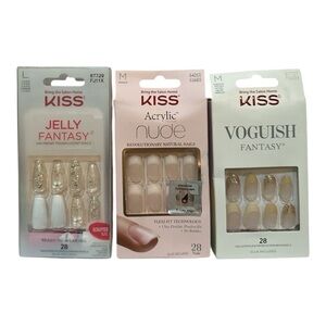 KISS Press-On Nail Bundle | 3 Full Sets | Medium & Long